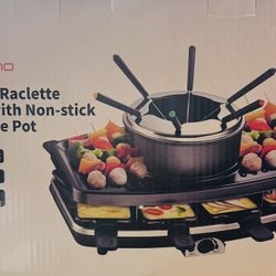 BEFANO FONDUE SET 3 In 1 RACLETTE GRILL
