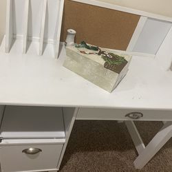 White Desk and Chair 