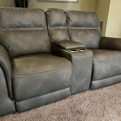 2 Beautiful Leather Sofas 