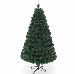 5Feet Multicolor Artificial Christmas Tree with LED Light and Metal Stand