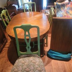 Dining Room Table (with Watertown Leaf) and 4 Chairs