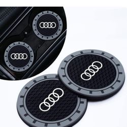 Audi Car Cup Holder Coaster,Auto Cup Holder Insert Coaster for Audi A1 A3 RS3 A4 A5 A6 A7 RS7 A8 Q3 Q5 Q7 R8, Non-Slip Car Drink Holder Coaster, Car I