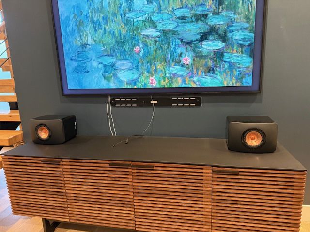 Pair of KEF LS50 Gloss Spkrs/Paradigm Sub/Marantz Amp