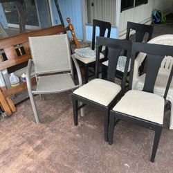 Free Chairs and Bed With Frame