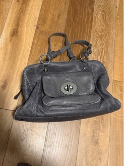 Dark gray Coach handbag