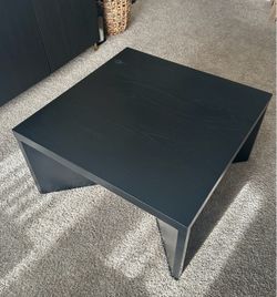 Black Square Wood Coffee Table