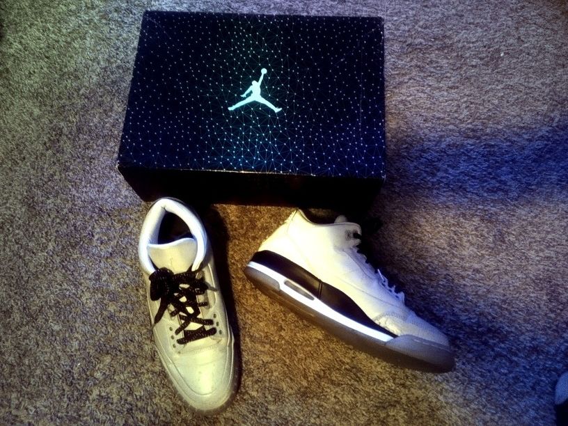 Nike Air Jordan 1 5Lab3 Silver Reflective Shoes Size 9.5 With Box See Pics READ BELOW
