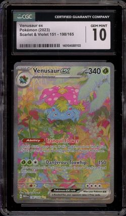 Venasaur Pokémon Scarlet And Violet 151 Illustration Rare SIR 198/165  CGC Gem Mint 10