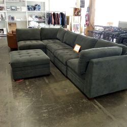 Tisdale 6pc Fab Sect Gray