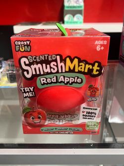 Crazy Fun SmushMart Red Apple Scented Squishy Squeeze Toy, Jumbo Squishy NIB