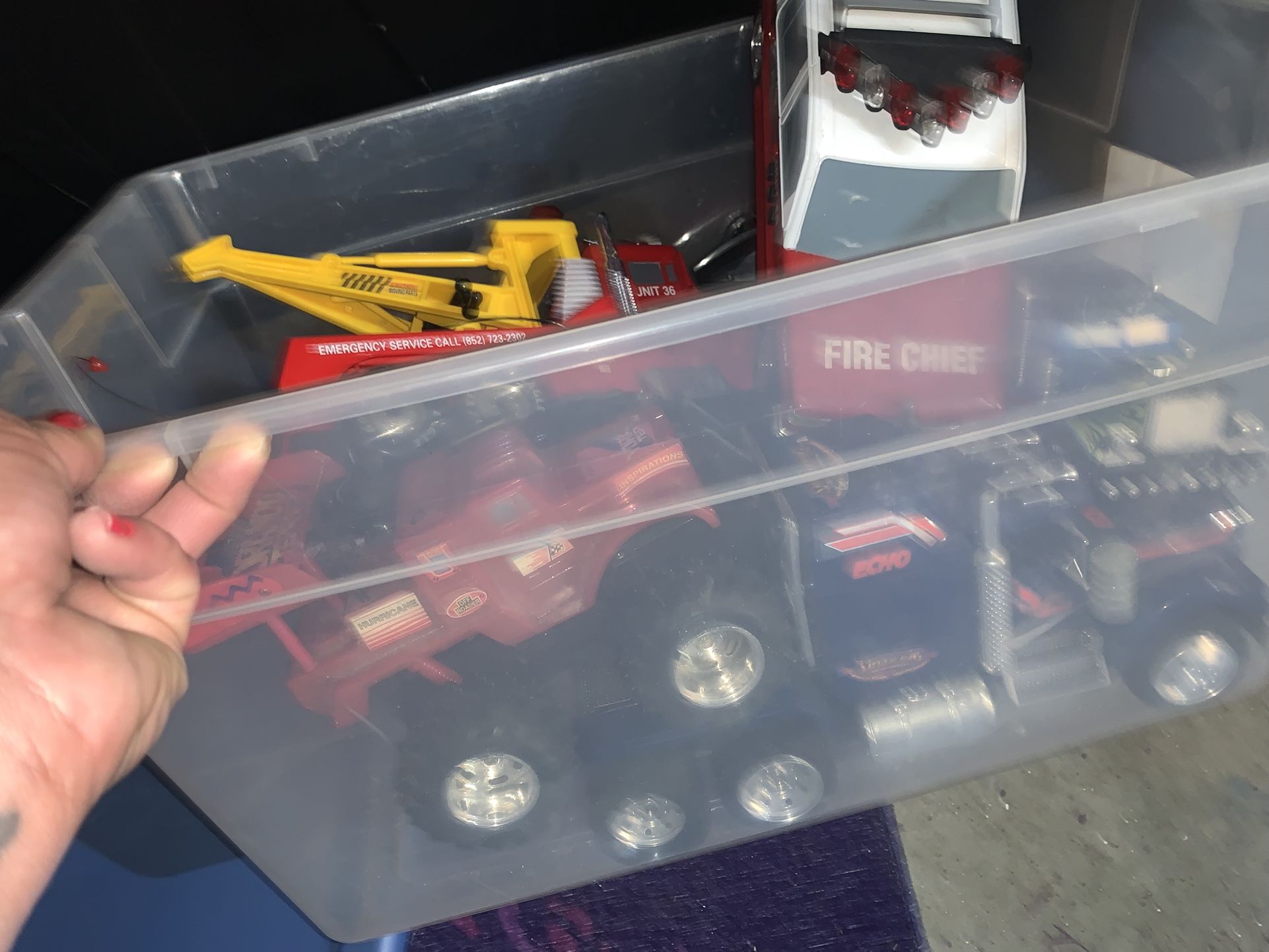Box- oh -noisy cars and trucks. $15 pickup asap east vta