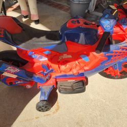 Ride On Toddler Spiderman Motorcycle 