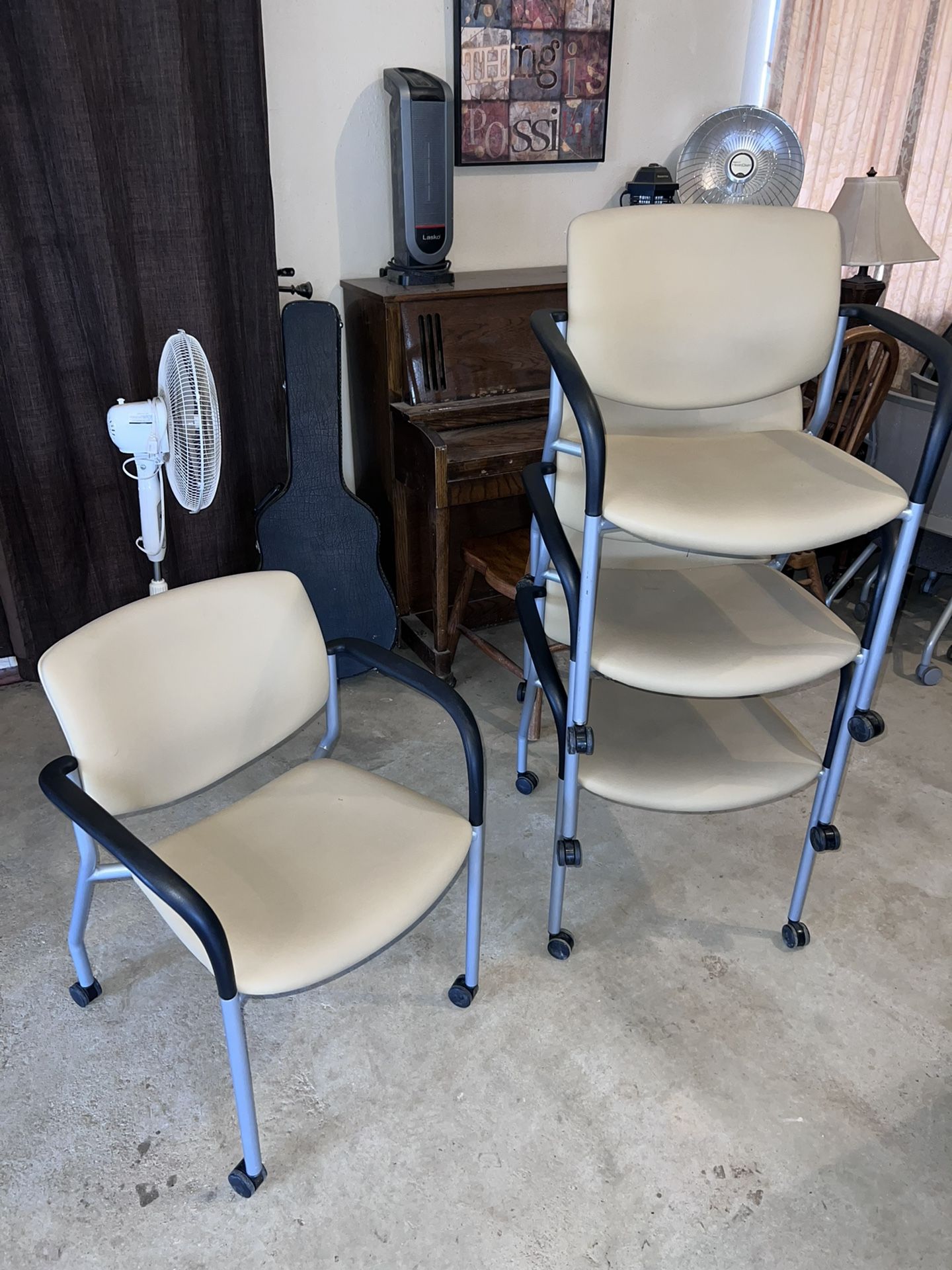 Stackable Wheeled Office Chairs
