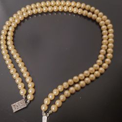 Vintage Double Strand Pearl's Sterling Silver Clasp