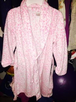 Pink cheetah print Robe
