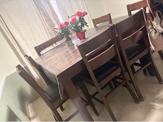 Dark wood table