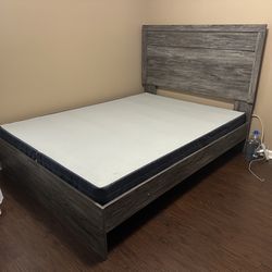 Ashley Furniture Bed Frame + Box Spring 
