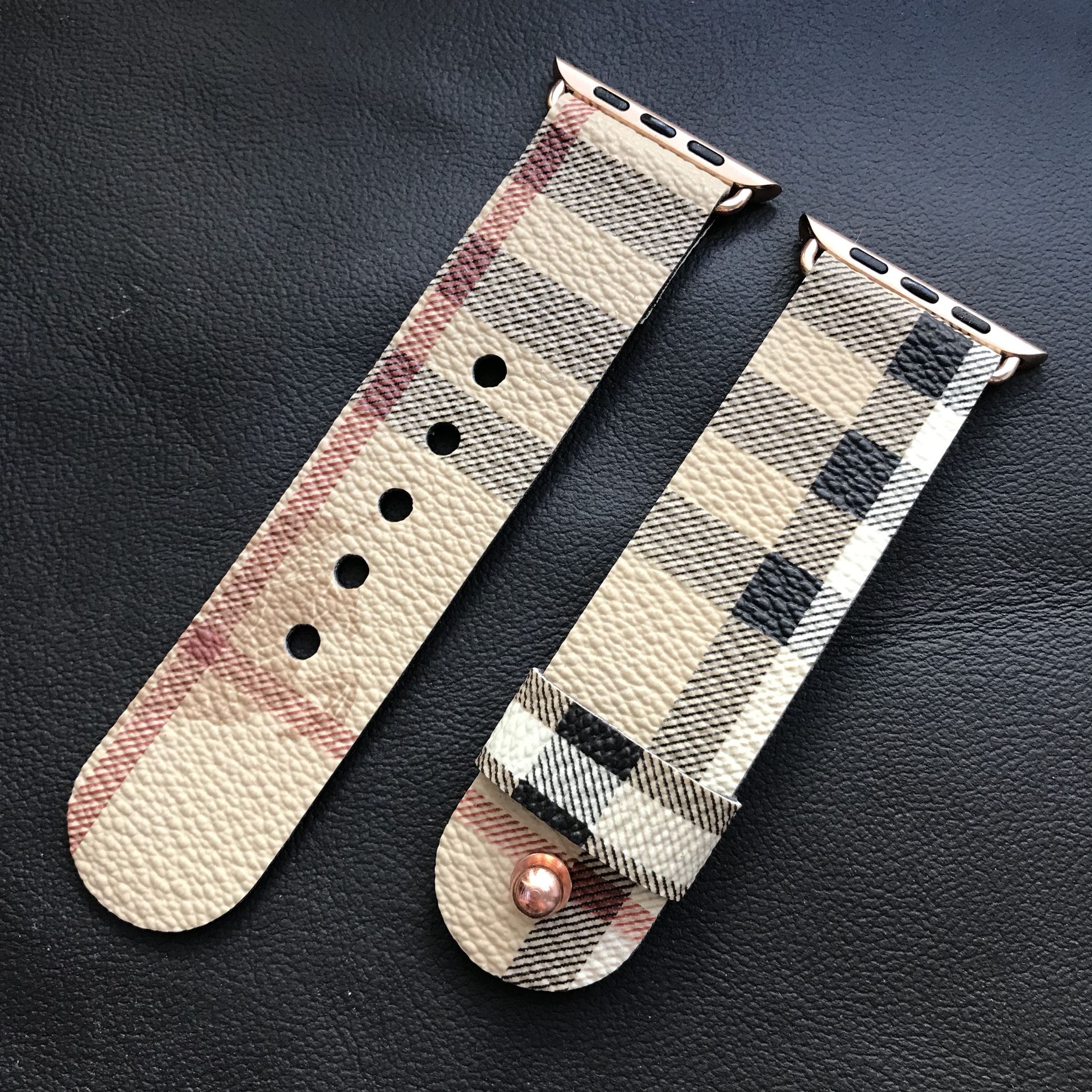 Burberry Canvas Apple Watch Strap Band Handmade from Bag Mother's Day Gift