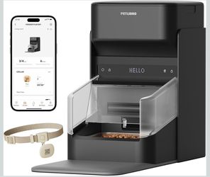 PETLIBRO RFID Automatic Cat Feeder, Collar Sensor for Personalized Meals, Cats Recognition, Diet Tracking and Anti-Stealing for Multi-Pets Homes and D