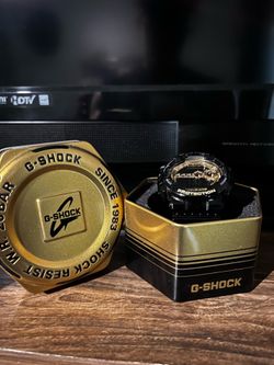 Casio G shock Black and Gold Watch for Men