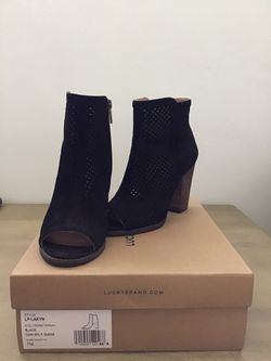 Lucky Brand Black Cow Split Suede 7