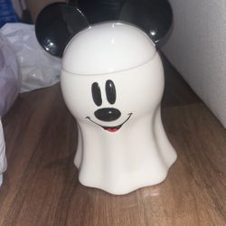 Disney Mickey And Minnie Halloween Ghost Canister Set  