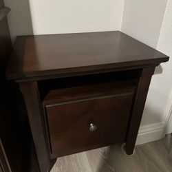 Nightstand filing cabinet