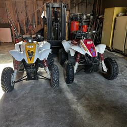 Two Polaris Automatic 250 Trailblazers