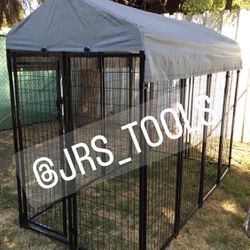 Large Welded Wire Steel Dog Run Kennel Cage Jaula New! 