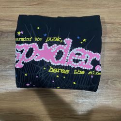 Sp5der Pink V2 Hoodie Black 