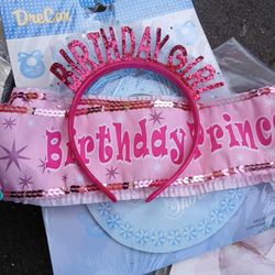 Birthday Banner And Crowns