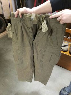 Wool army pants 1957