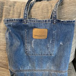 Vintage Denim Tote Bag