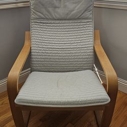 Ikea Poang Chair - grey cushion