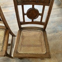 Two cane chairs 