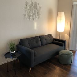 Mid Century Charcoal Sofa