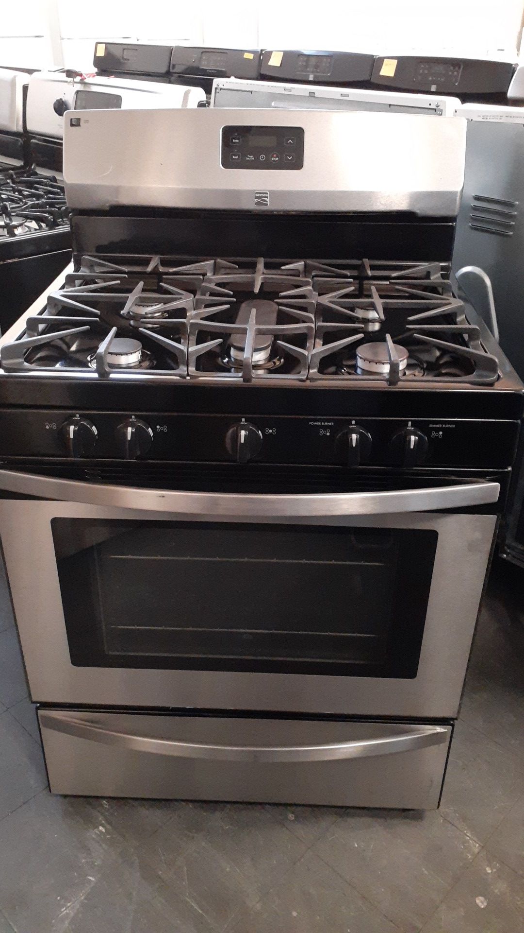 Kenmore gas stove Stainless steel 5 burners