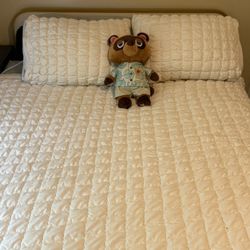 Full Size Metal Velvet Bed Frame