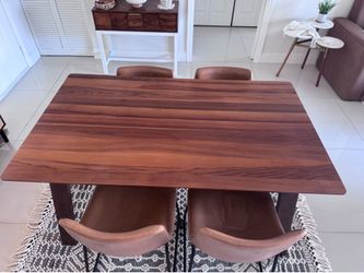 Walnut Brown minimalist dining table (30x60)