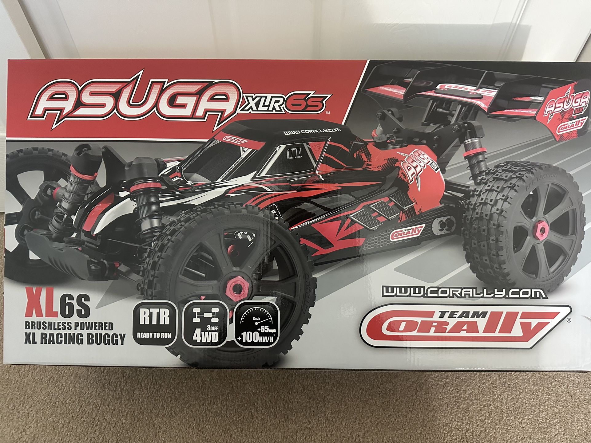 Corally - Asuga XLR 6S RTR Racing Buggy - Blue, Large Scale