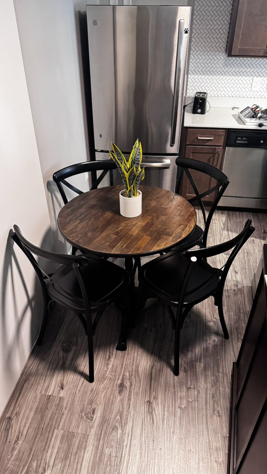 Pottery Barn Round Pedestal French Style Bistro Dining Table