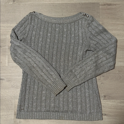 Ralph Lauren silver Cable Knit Sweater