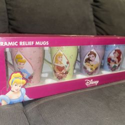 Vintage Disney Princess, Ceramic Relief  Mugs