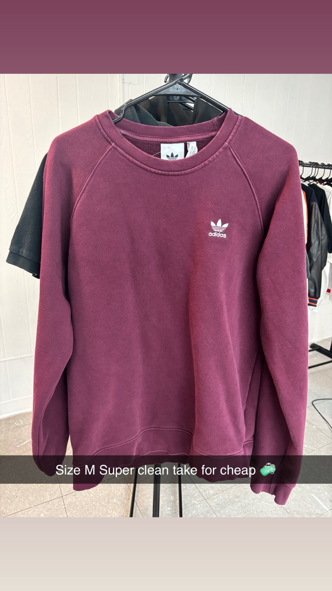 Adidas Crew Neck Burgundy Size M