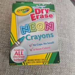 New dry erase neon crayons