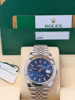 2019 Rolex Preowned 41mm DateJust-II Blue Stick Dial-W/Card