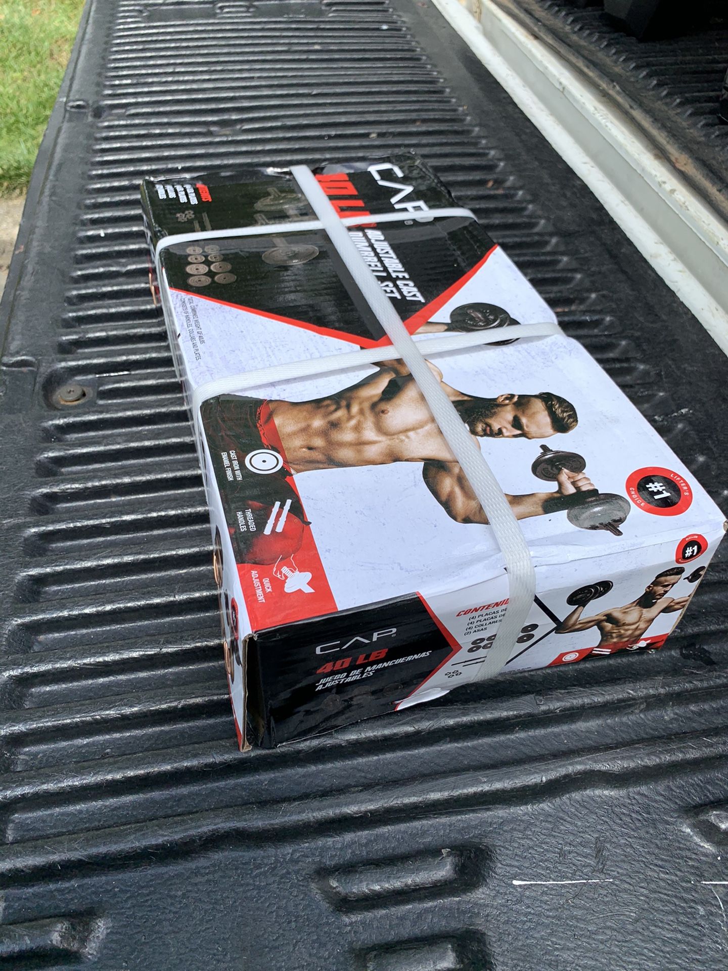 40 lb adjustable Cast dumbbell set