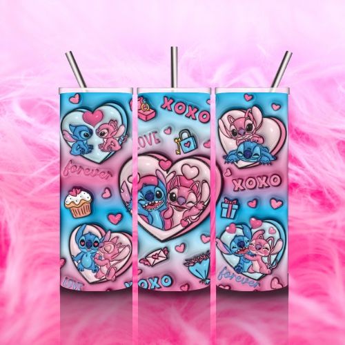 Stitch Valentine  Tumbler 
