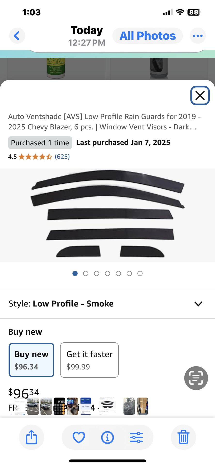 Auto Vent Shades For 2019 -25 Blazer New In Box