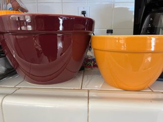 Ceramic Mixing Bowls Set of Two